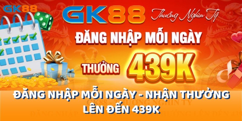 Khuyến mãi điểm danh mỗi ngày tại gk88 là một cách tuyệt vời để bạn tăng thêm phần thưởng cho mình